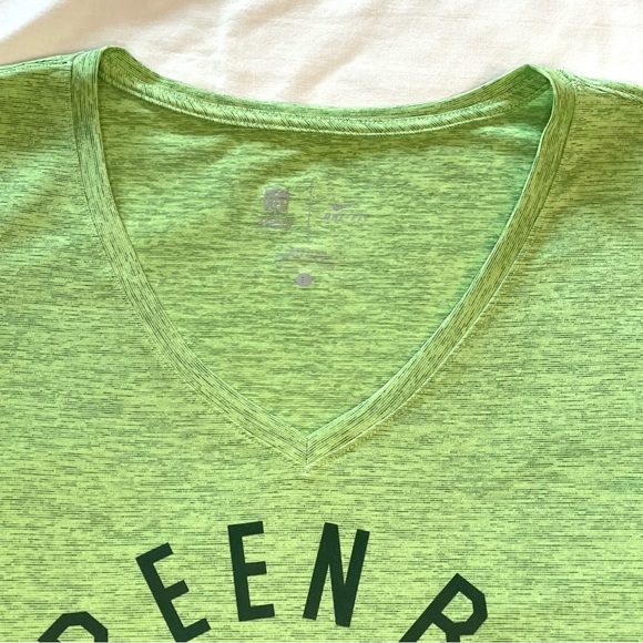 Nike | NFL Green Bay Packers V-Neck T-shirt Short Sleeve Heathered Green Large - Picture 6 of 8
